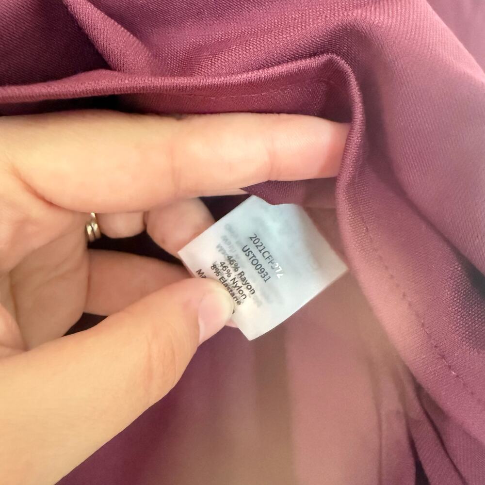NWT Universal Standard Henley Woven Tunic Top V Neck Modest Fig Purple 4XS 0 - Picture 6 of 6